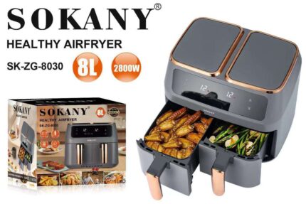 Healthy double door 8L air fryer