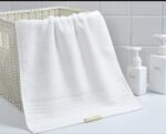 white gym size towel