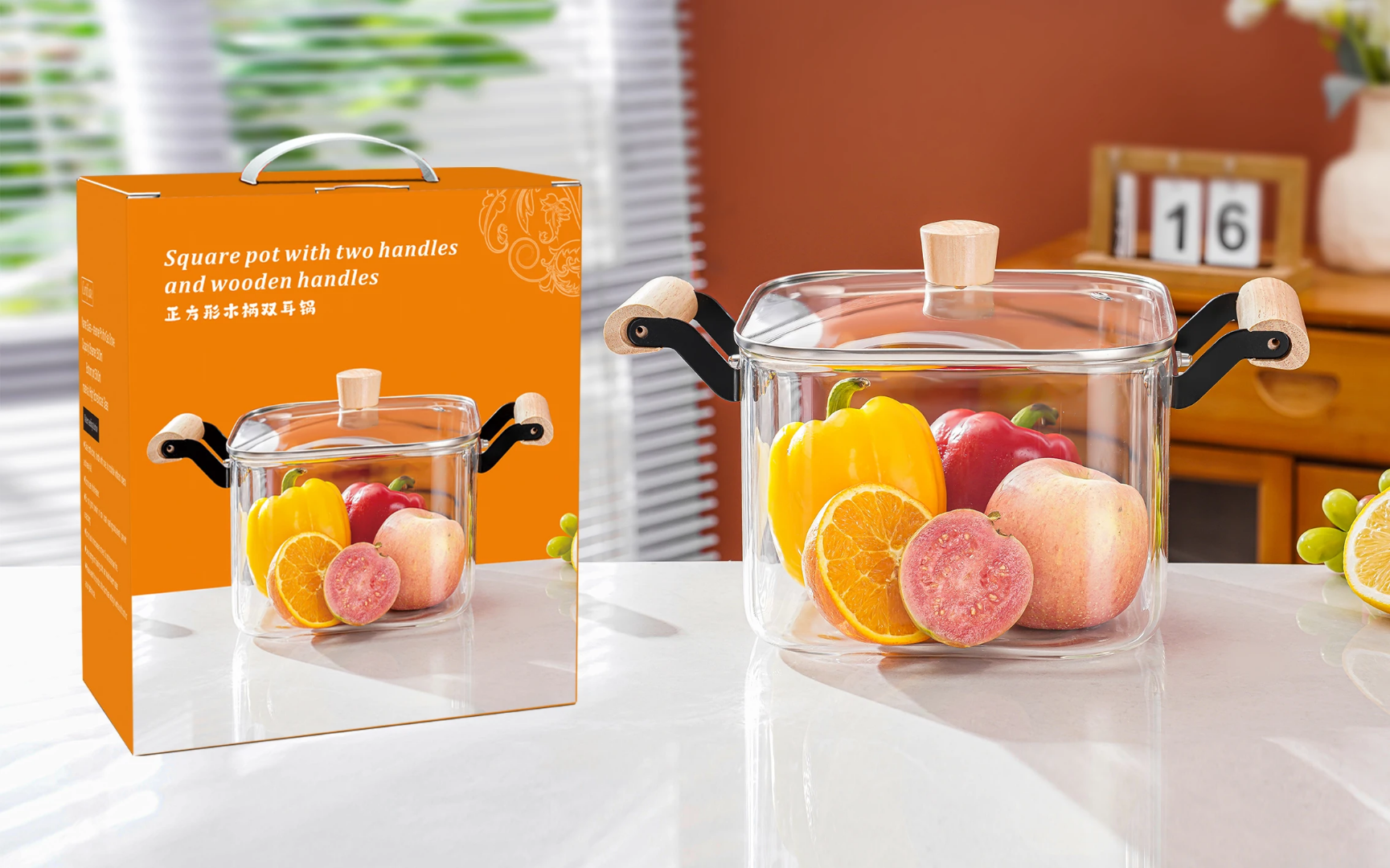 2025/11/1004972752.png 6.5L squared shaped transparent borosilicate glsss pot - Image 1