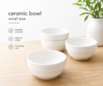 small size white ceramic bowl - Image 2