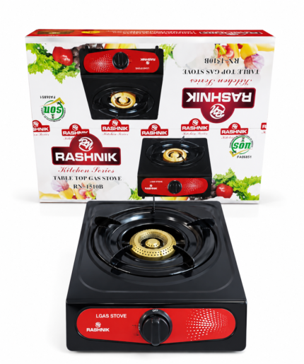 Rashnik black single gas burner
