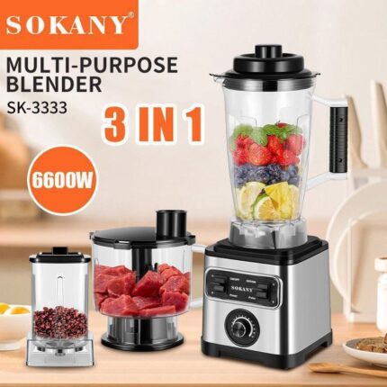 High quality 6600w  3L 3in1 large capacity blender